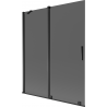 Mexen Velar 2-wing sliding shower screen 140 x 150 cm, graphite, black - 896-140-000-41-70