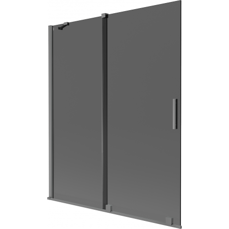 Mexen Velar 2-door Sliding Bathtub Screen 140 x 150 cm, Graphite, Gun Metal - 896-140-000-41-95