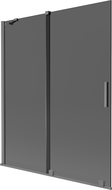 Mexen Velar 2-panel sliding bath screen 140 x 150 cm, graphite, gun metal - 896-140-000-41-95