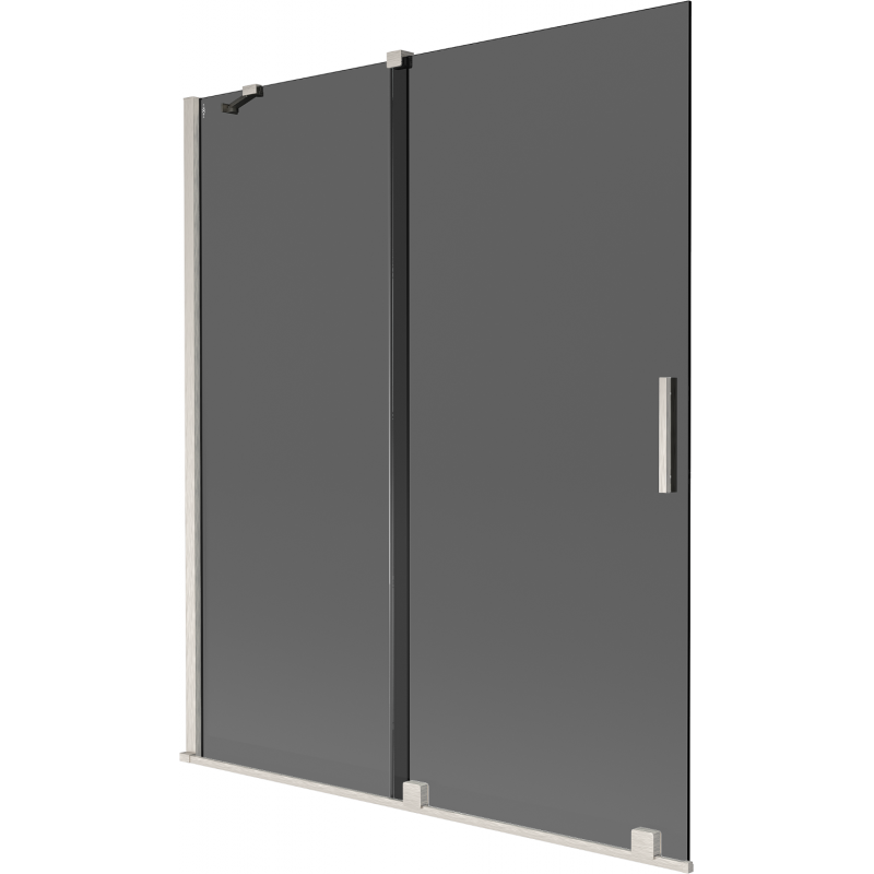 Mexen Velar 2-panel sliding shower screen 140 x 150 cm, graphite, brushed nickel - 896-140-000-41-97