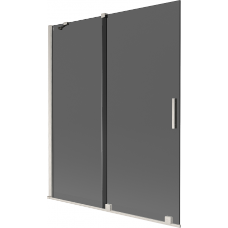 Mexen Velar 2-panel sliding shower screen 140 x 150 cm, graphite, brushed nickel - 896-140-000-41-97