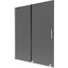 Mexen Velar 2-panel sliding shower screen 140 x 150 cm, graphite, brushed nickel - 896-140-000-41-97