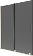 Mexen Velar 2-panel sliding shower screen 140 x 150 cm, graphite, brushed nickel - 896-140-000-41-97