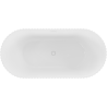 Mexen Paola free-standing ribbed bathtub 150 x 75 cm, white gloss, white overflow - 52721507500-20
