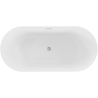 Mexen Paola freestanding fluted bathtub 150 x 75 cm, white gloss, brushed nickel overflow - 52721507500-97