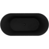 Mexen Paola freestanding fluted bathtub 150 x 75 cm, black matte, black overflow - 52721507571-70
