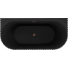 Mexen Sella free-standing wall-adjacent ribbed bathtub 150 x 75 cm, matte black, overflow rose gold - 52711507571-60