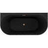 Mexen Sella freestanding wall-adjacent fluted bathtub 150 x 75 cm, black matte, brushed copper overflow - 52711507571-65