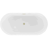Mexen Paola freestanding ribbed bathtub 170 x 80 cm, white matte, brushed gold overflow - 52721708001-55
