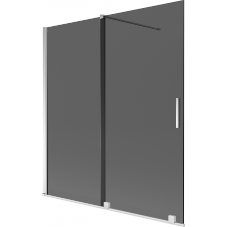 Mexen Velar 2-panel sliding bathtub screen 150 x 150 cm, graphite, chrome - 896-150-000-41-01