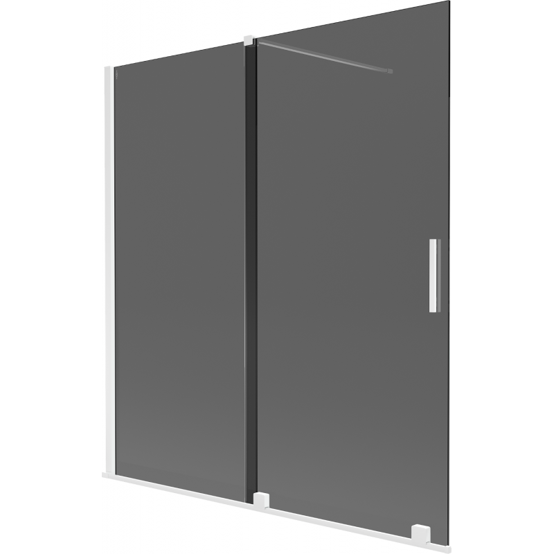 Mexen Velar two-panel sliding bathtub screen 150 x 150 cm, graphite, white - 896-150-000-41-20