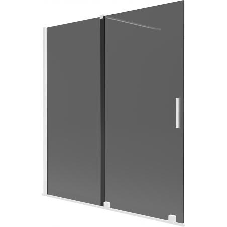 Mexen Velar 2-wing sliding bath screen 150 x 150 cm, graphite, white - 896-150-000-41-20