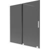 Mexen Velar 2-wing sliding bath screen 150 x 150 cm, graphite, white - 896-150-000-41-20