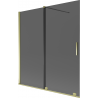 Mexen Velar 2-wing sliding bath screen 150 x 150 cm, graphite, gold - 896-150-000-41-50