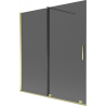 Mexen Velar Two-Panel Sliding Shower Screen 150 x 150 cm, Graphite, Gold - 896-150-000-41-50