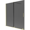 Mexen Velar 2-panel sliding bathtub screen 150 x 150 cm, graphite, brushed gold - 896-150-000-41-55