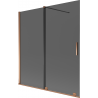 Mexen Velar 2-panel sliding bath shower screen 150 x 150 cm, graphite, rose gold - 896-150-000-41-60
