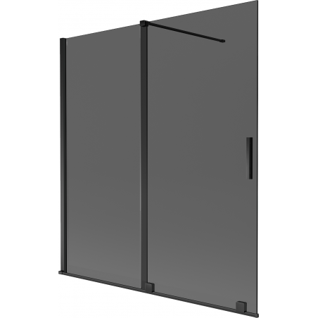 Mexen Velar 2-panel sliding bath screen 150 x 150 cm, graphite, black - 896-150-000-41-70