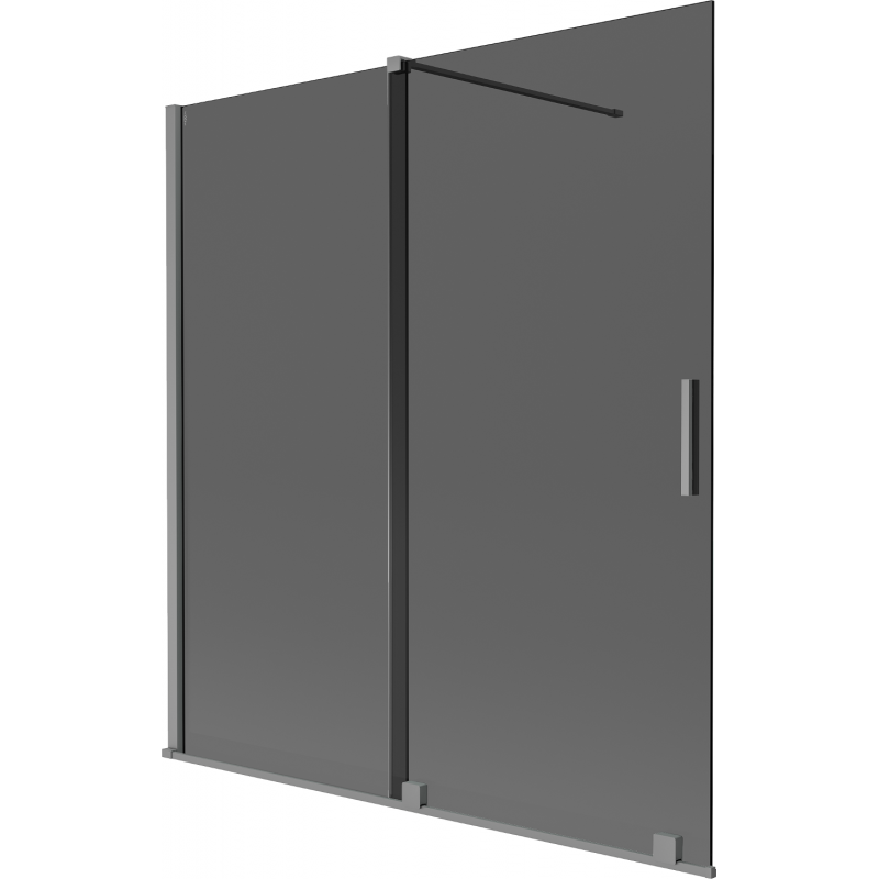 Mexen Velar 2-panel sliding bathtub screen 150 x 150 cm, graphite, gun metal - 896-150-000-41-95