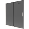 Mexen Velar 2-panel sliding bath screen 150 x 150 cm, graphite, brushed nickel - 896-150-000-41-97