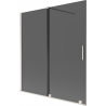 Mexen Velar 2-wing sliding bath screen 150 x 150 cm, graphite, brushed nickel - 896-150-000-41-97