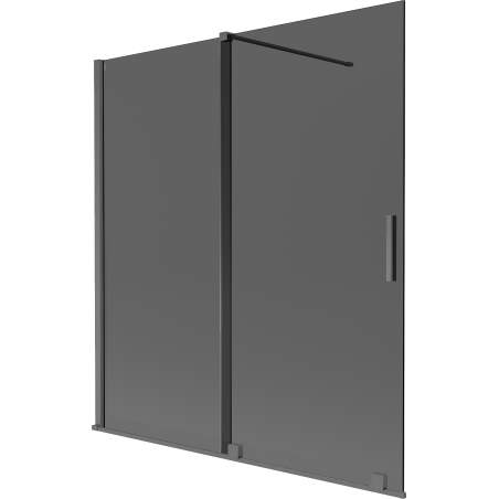Mexen Velar 2-panel sliding shower screen 150 x 150 cm, graphite, brushed gun gray - 896-150-000-41-66