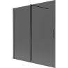 Mexen Velar 2-panel sliding shower screen 150 x 150 cm, graphite, brushed gun gray - 896-150-000-41-66