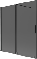 Mexen Velar 2-wing sliding bathtub screen 150 x 150 cm, graphite, brushed gun gray - 896-150-000-41-66