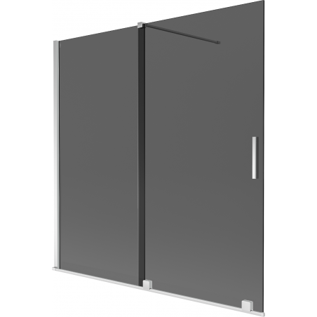 Mexen Velar 2-wing sliding bath screen 160 x 150 cm, graphite, chrome - 896-160-000-41-01