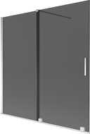 Mexen Velar 2-wing sliding bath screen 160 x 150 cm, graphite, chrome - 896-160-000-41-01