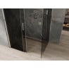 Mexen Omega extendable shower cubicle 130 x 90 cm, Graphite, Chrome - 825-130-090-01-40
