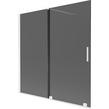Mexen Velar 2-wing sliding bath screen 160 x 150 cm, graphite, white - 896-160-000-41-20