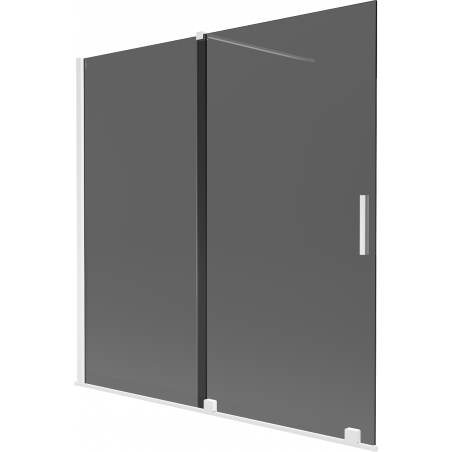 Mexen Velar 2-wing sliding bathtub screen 160 x 150 cm, graphite, white - 896-160-000-41-20
