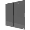 Mexen Velar 2-wing sliding bath screen 160 x 150 cm, graphite, white - 896-160-000-41-20