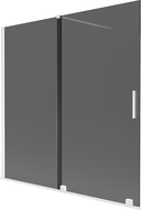 Mexen Velar 2-wing sliding bath screen 160 x 150 cm, graphite, white - 896-160-000-41-20