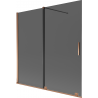 Mexen Velar 2-panel sliding bath screen 160 x 150 cm, graphite, rose gold - 896-160-000-41-60