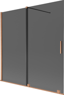 Mexen Velar 2-wing sliding shower screen 160 x 150 cm, graphite, brushed copper - 896-160-000-41-65