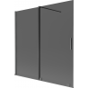 Mexen Velar 2-panel sliding shower screen 160 x 150 cm, graphite, brushed gun gray - 896-160-000-41-66
