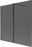 Mexen Velar 2-panel sliding shower screen 160 x 150 cm, graphite, brushed gun gray - 896-160-000-41-66