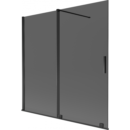 Mexen Velar 2-wing sliding bath screen 160 x 150 cm, graphite, black - 896-160-000-41-70
