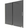 Mexen Velar 2-panel sliding bath screen 160 x 150 cm, graphite, brushed nickel - 896-160-000-41-97