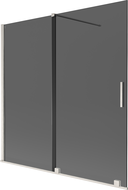 Mexen Velar 2-wing sliding bath screen 160 x 150 cm, graphite, brushed nickel - 896-160-000-41-97