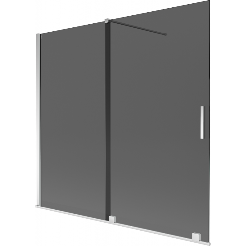 Mexen Velar Sliding Bathtub Screen 2-Panel 170 x 150 cm, Graphite, Chrome - 896-170-000-41-01