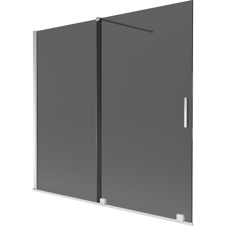 Mexen Velar Sliding Bathtub Screen 2-Panel 170 x 150 cm, Graphite, Chrome - 896-170-000-41-01