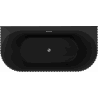Mexen Sella freestanding wall-attached fluted bathtub 170 x 80 cm, black matte, chrome overflow - 52711708071-01