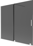 Mexen Velar 2-panel sliding bath screen 170 x 150 cm, graphite, white - 896-170-000-41-20