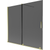 Mexen Velar 2-panel sliding bath screen 170 x 150 cm, graphite, gold - 896-170-000-41-50