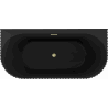 Mexen Sella freestanding back-to-wall ribbed bathtub 170 x 80 cm, matte black, brushed gold overflow - 52711708071-55