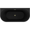 Mexen Sella freestanding wall-mounted fluted bathtub 170 x 80 cm, black matte, brushed gold overflow - 52711708071-55