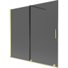 Mexen Velar 2-panel sliding bath screen 170 x 150 cm, graphite, brushed gold - 896-170-000-41-55